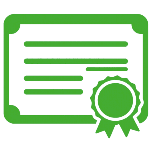 Certificate with recognition seal